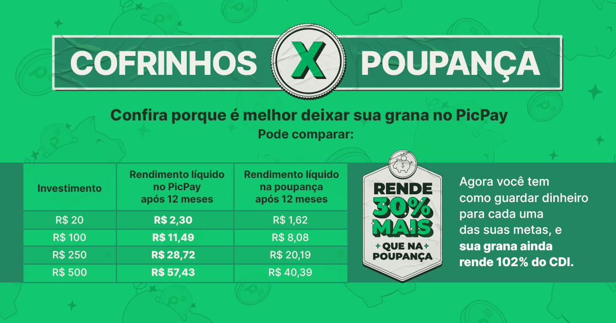 Como Guardar Dinheiro No PicPay Conhe a Os Cofrinhos como-guardar-dinheiro-no-picpay-conhe-a-os-cofrinhos